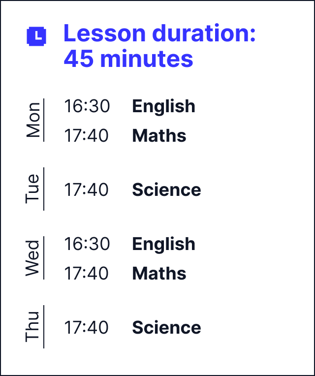 Year 5 Timetable